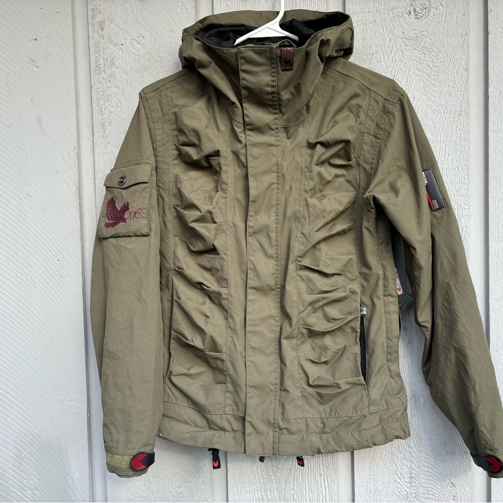 Mission Six Falcon Series Jacket XS RECCO Hooded Olive Green Snow Ski Ride - Picture 4 of 16
